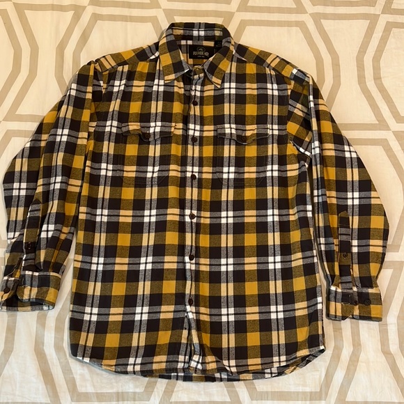 Red Head - Yellow/Black Flannel Shirt - Medium - Picture 1 of 4